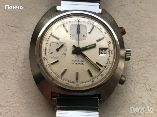 стар хронограф  Valjoux 7765 - 1983/98г., снимка 4 - Антикварни и старинни предмети - 41625619