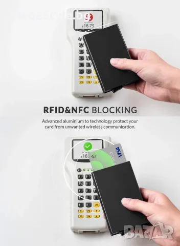 Изскачащ портфейл, държач за кредитни карти за мъже, RFID блокиращ мини метален калъф, снимка 5 - Портфейли, портмонета - 55740719