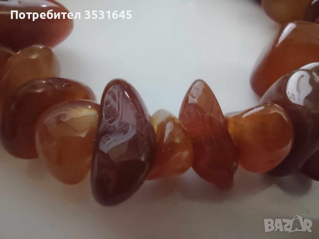 Гривна от натурален кехлибар масивна с тегло от 41.9.грама, снимка 2 - Гривни - 42514169