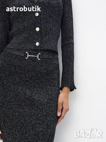 Пола с метален ефект, снимка 3 - Поли - 49667275