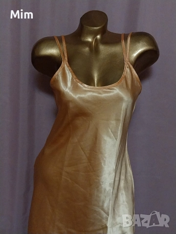 Contessa S/M Сатенена нощница цвят портокал , снимка 2 - Нощници - 52556572