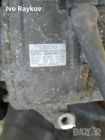  Компресор за климатик TOYOTA Auris , DENSO 5SE12C , снимка 2 - Части - 51870529