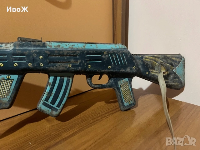 Стара ламаринена играчка калашник, снимка 6 - Колекции - 53670108