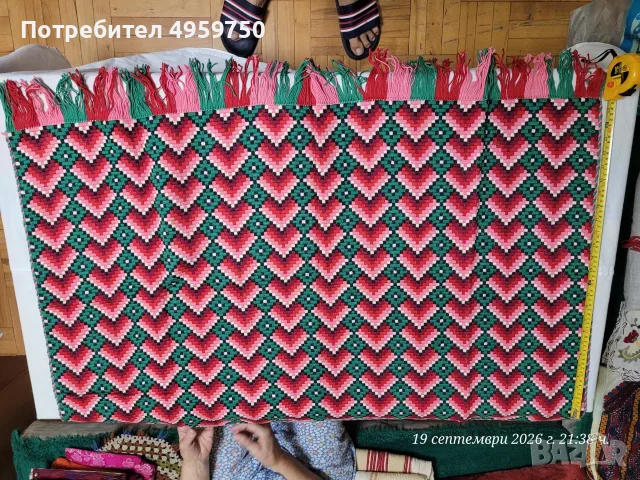 Ръчно тъкан ковьор за стена , в перфектно съсътояние. , снимка 12 - Гоблени - 56227696