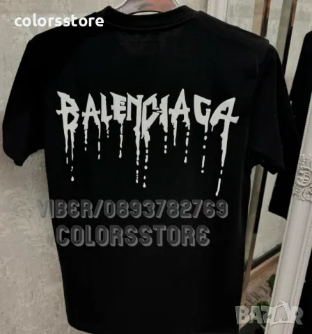 Мъжка Черна тениска Balenciaga-BR-E51, снимка 2 - Тениски - 47272677