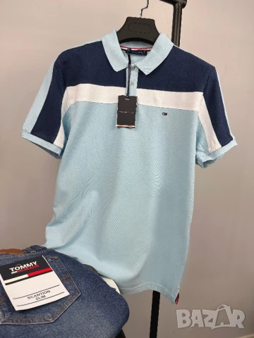  Tommy мъжка тениска с яка 5 цвята  , снимка 3 - Тениски - 36010840