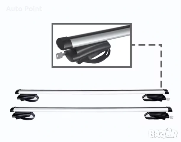 Напречни греди 120см 2бр 5752 багажник автомобил, снимка 3 - Аксесоари и консумативи - 53334074