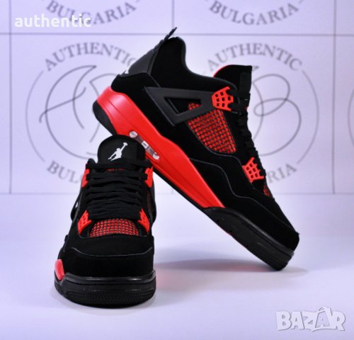 Nike Air Jordan Retro 4 Red Thunder, KAWS, Lightning, снимка 4 - Спортни обувки - 39215141