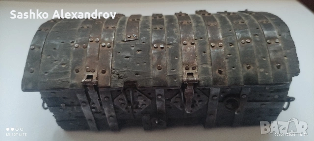 Античен мини сандък Burgo 1929 - реплика на сандъка на Ел Сид , Испания, снимка 5 - Антикварни и старинни предмети - 53016674