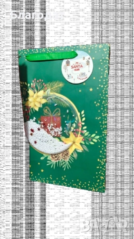 Коледна подаръчна чанта със снежна топка, снимка 4 - Декорация за дома - 52413880