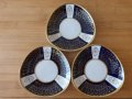 Немски порцеланови чинийки за масло кобалт 3 бр 1960 г чинии чиния, снимка 1 - Чинии - 44462605