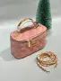 Chanel Луксозна Дамска Чанта Тип Куфар С Капитонирано Покритие И Вградено Огледало Код SK2238, снимка 12