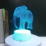 Холограмна 3D LED лампа Слон-дистанционно управление 16 цвята+други режими на управление, снимка 3