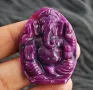 Рубин / Резбован бог Ганеша/Рубин 64 ct. 100% НАТУРАЛЕН , снимка 3