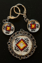 Обеци и медальон, снимка 1 - Бижутерийни комплекти - 44747757