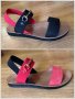 Дамски сандали в черно и червено , снимка 1 - Сандали - 40720981