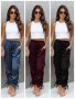 Моден дамски ежедневен панталон с джобове и висока талия, 3цвята - 023