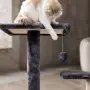 Котешка драскалка с къщичка, хамак и рампа, 125 см, тъмносива, снимка 3