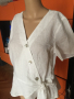 Ленена блуза тип сако H&M (нова, с етикет), размер 44, снимка 3