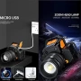 Нов Супер ярък LED челник USB, сензор за жестове, лек и водоустойчив уред глава, снимка 5