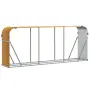 vidaXL Поставка за дърва, дървесен вид, 234x45x100 см, стомана, снимка 1