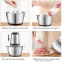 Електрически кухненски чопър AMZCHEF, 500 W Мултичопър с 1,5 L купа от неръждаема стомана,2 нива, снимка 3