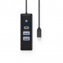 USB Хъб USB Разклонител Orico PWC2U-C3-015-BK-EP, USB3.1 Type C, 3-in-1, снимка 2