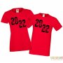 Тениски за влюбени King Queen 2022, снимка 1 - Тениски - 35719564