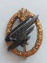 WW2-Немски знак парашутист Вермахт/злато сребро/, снимка 3