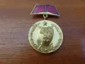 Позлатена значка военен знак "За културна дейност в БНА" 1978 г, снимка 2