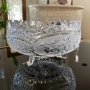 Винтидж кристални ваза/купа/фруктиера, снимка 1
