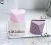 3D Усукано сърце на етажи силиконов молд форма моливник свещник свещ смола щоколад гипс декор, снимка 3