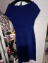 Синя елегантна дамска рокля , снимка 2