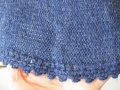 Плетена синя пола с ластика, снимка 2