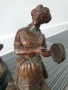 чифт2бр/23см-3кг ЦAM статуетки/стари френски скулптури/фигури на селяни-музиканти, снимка 10