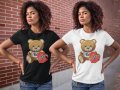 Тениска Moschino Bear принт Дамски и детски Различни модели