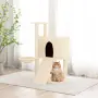 vidaXL Котешко дърво със сизалени стълбове, кремаво, 96 см, снимка 2