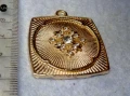 ПРЕКРАСЕН СТАР РЕТРО АРТ ПОЗЛАТЕН МЕДАЛЬОН с ЮВЕЛИРНО ФАСЕТИРАНИ БЛЕСТЯЩИ ЦИРКОНИ 20547, снимка 7