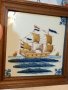 Холандско порцеланово пано за стена кораб   11/1, снимка 3
