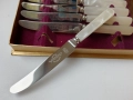 Sheffield, ножчета за плодове, седефени дръжки, оригинала кутия , снимка 4