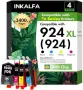 Нови HP 924XL мастилени касети 4 броя комплект с чип OfficeJet Pro 8120e 8130e тонер принтер печат, снимка 1