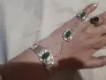 Сребърна гривна с пръстен, снимка 3