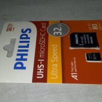 Карта памет Philips 32GB, microSDHC, class 10 с адаптер., снимка 2 - Карти памет - 41468606