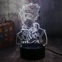 3D аниме LED Нощна лампа,3 различни Аниме героя, с интелигентно сензорно дистанционно управление, снимка 6 - Лед осветление - 40416305