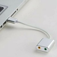 Външна USB звукова карта YQ-6, снимка 3 - Кабели и адаптери - 38930971