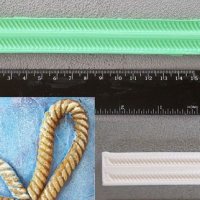 2 въжета въже тесен кант борд декор силиконов молд форма, снимка 1 - Форми - 41799242