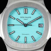 Мъжки часовник Patek Philippe Nautilus Tiffany & Co. Edition с автоматичен швейцарски механизъм, снимка 2 - Мъжки - 41391435