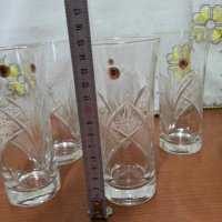 Кристални чаши  Зорница , снимка 2 - Антикварни и старинни предмети - 44466067