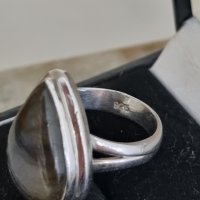Сребърен пръстен 925 проба с лабрадорит, снимка 4 - Пръстени - 41832485