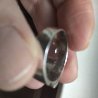 Авторски сребърен пръстен със зелен нефрит АРТ ДЕКО, снимка 5 - Пръстени - 41738246